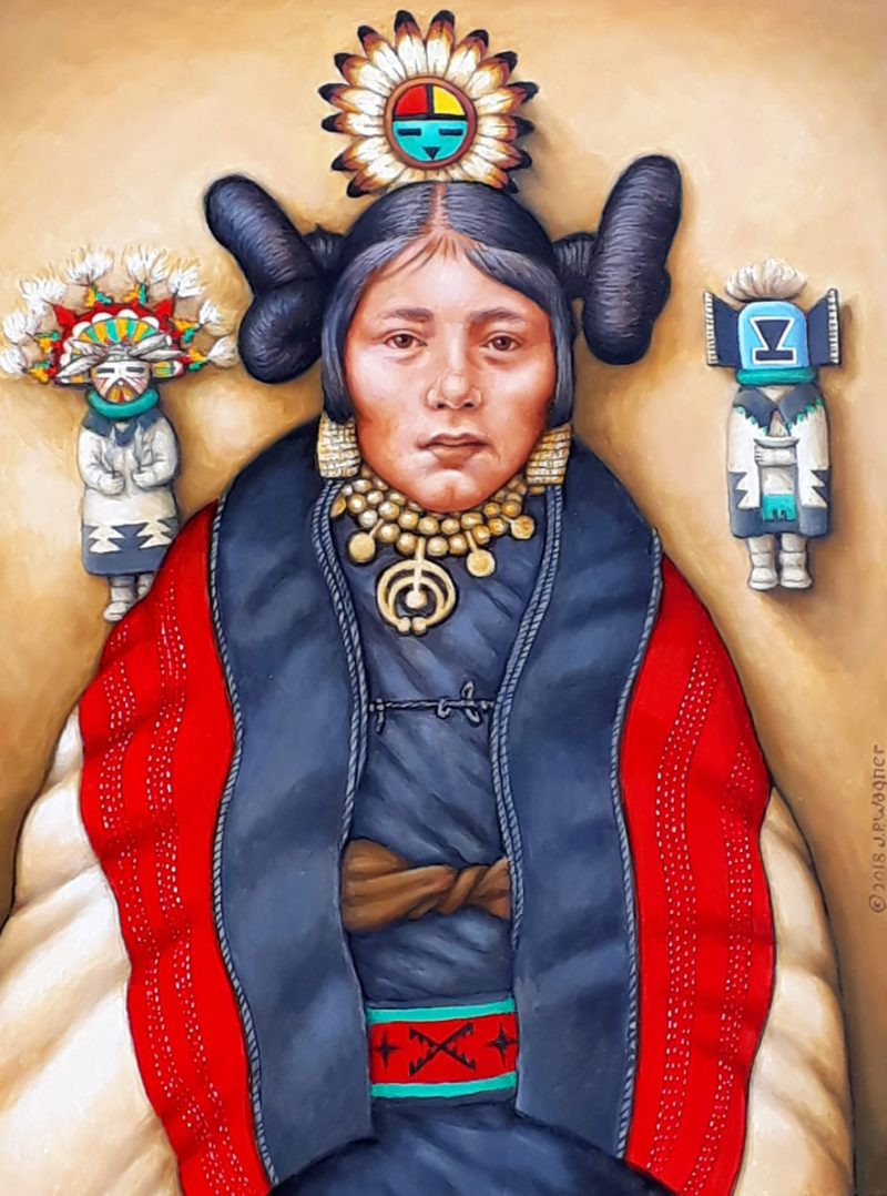 Hopi Maiden W Katchina Dolls