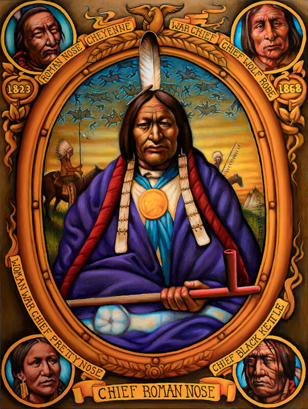 Chief Roman Nose by artist John Philip Wagner
